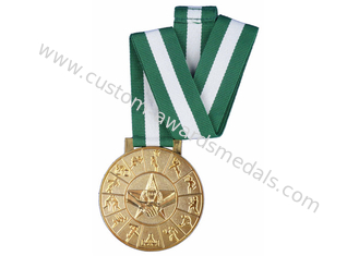 Silver and Gold Plating 3D Sport Medal with Long Ribbon for Sport Meeting, Holiday, Awards