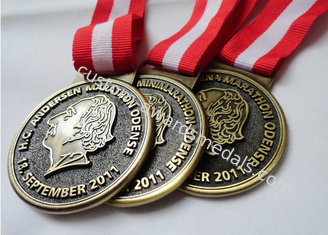 Customized Antique Brass / Copper / Zinc Alloy Plating HC Andersen Marathon medal with Die Casting
