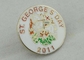 Gold Zinc Alloy Imitation Hard Enamel Pin for St. George Day With Butterfly